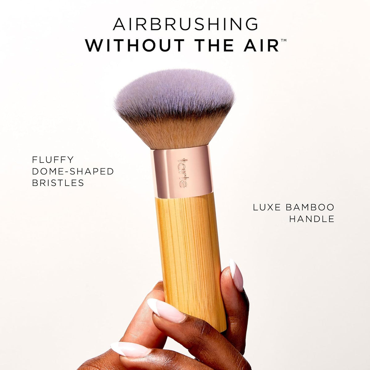 Tarte the Buffer Airbrush Finish Foundation Brush – Blending Brush for Cream, Liquid or Powder Makeup, Buildable Coverage & Seamless Application for Flawless Finish, Vegan & Cruelty-Free, Full Size