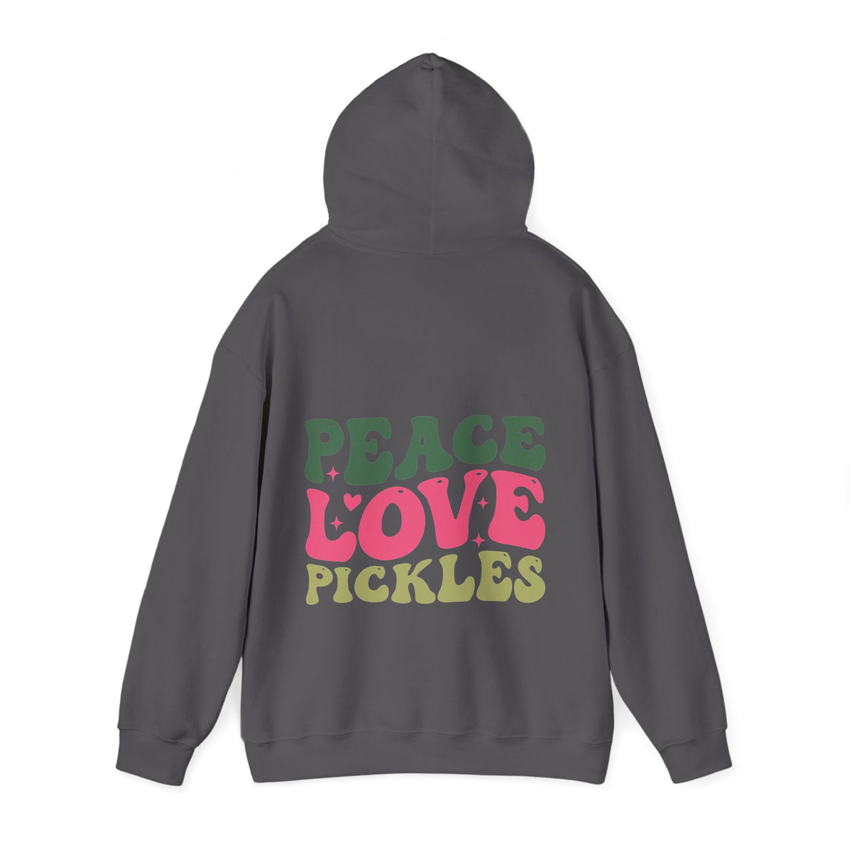 Peace Love Pickles Hoodie — Retro Groovy Graphic Hoodie