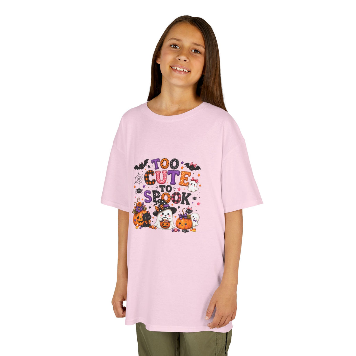 Kids Halloween T‑Shirt — "Too Cute to Spook" Trick‑or‑Treat Tee
