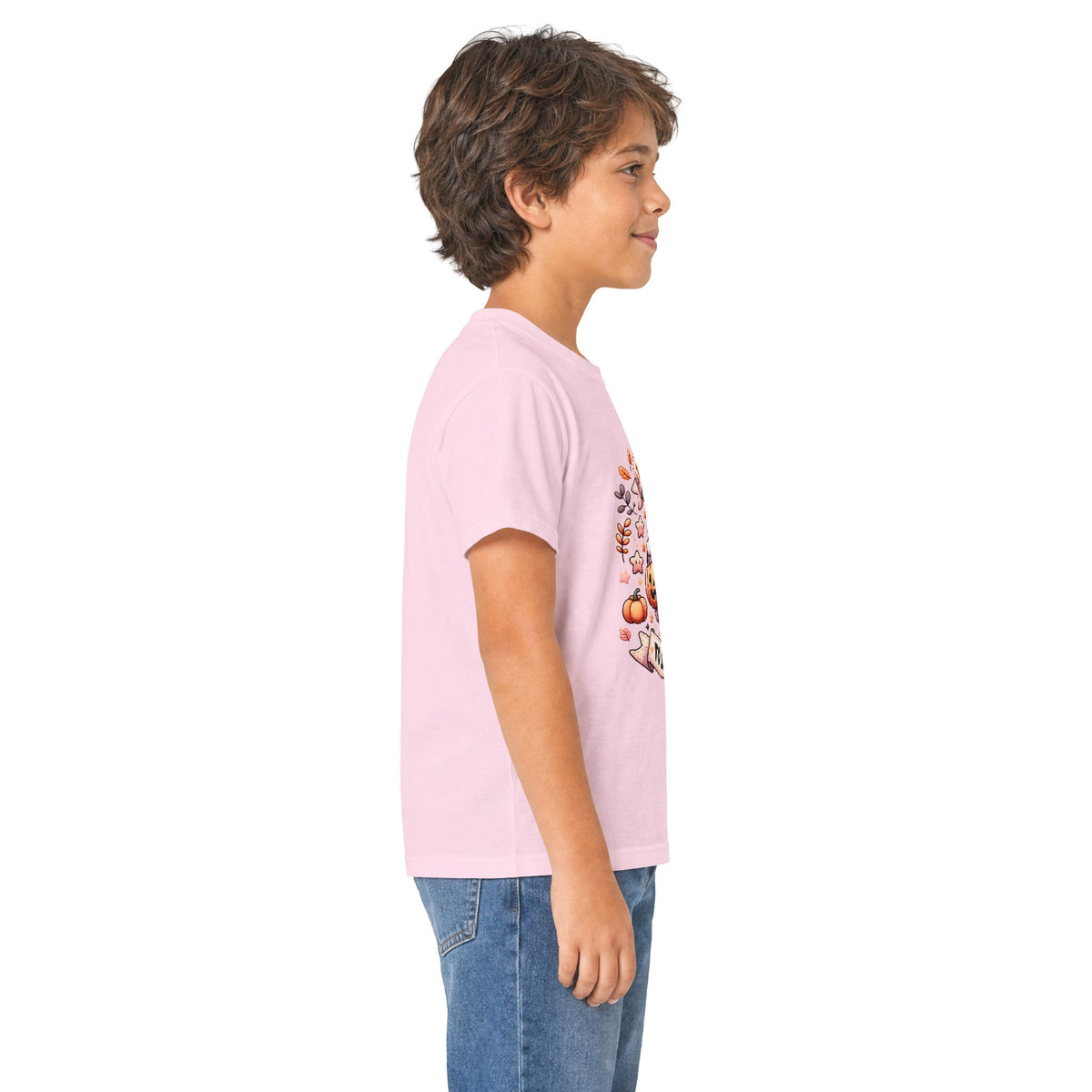 Kids Tee — "Too Cute to Spook" Halloween Ghost Shirt