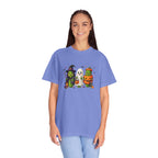 Halloween Trio T-Shirt — Cute Witch, Ghost & Pumpkin Costume Tee