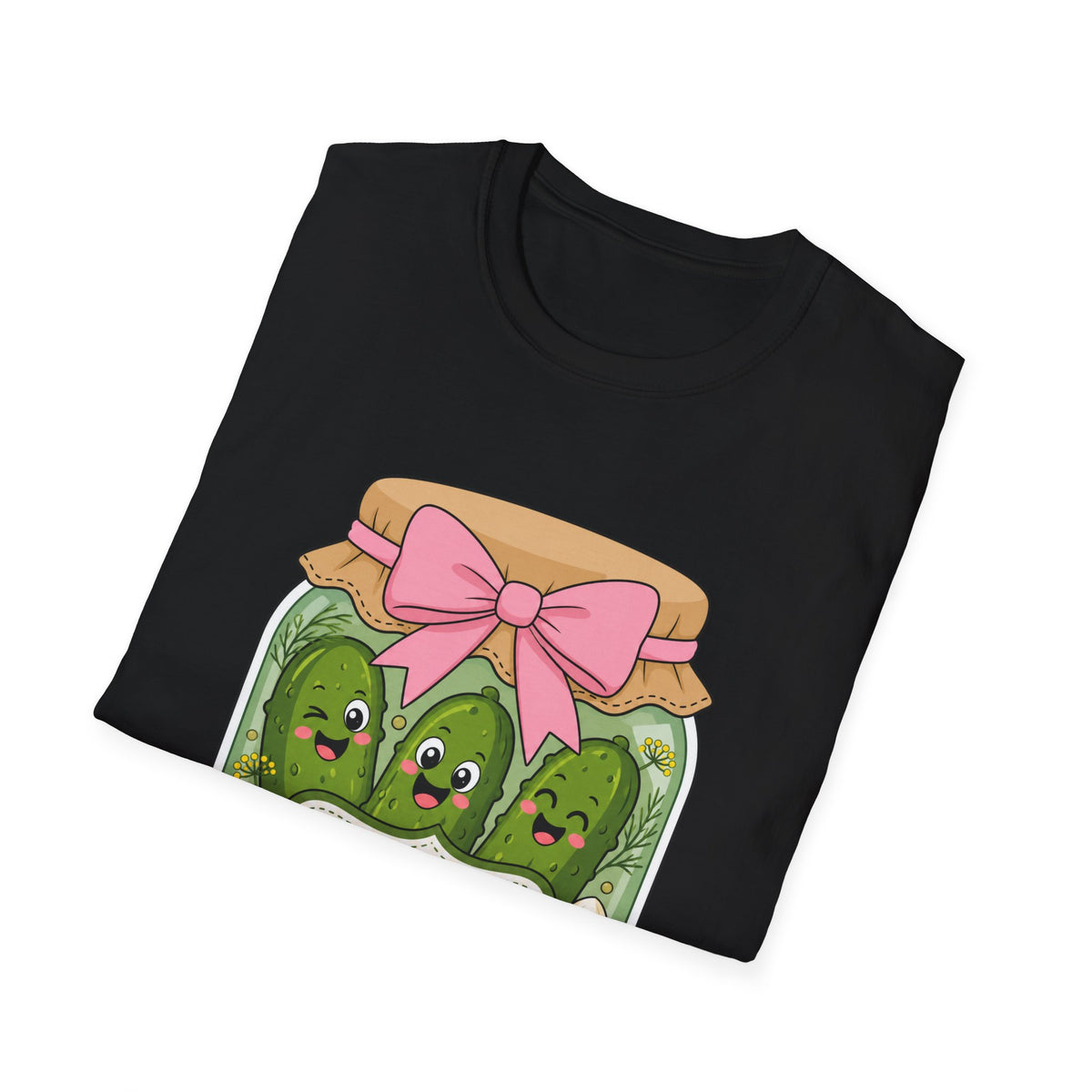 Adult - Unisex Tee - Dill With It Cute Pickle Jar Graphic Tee