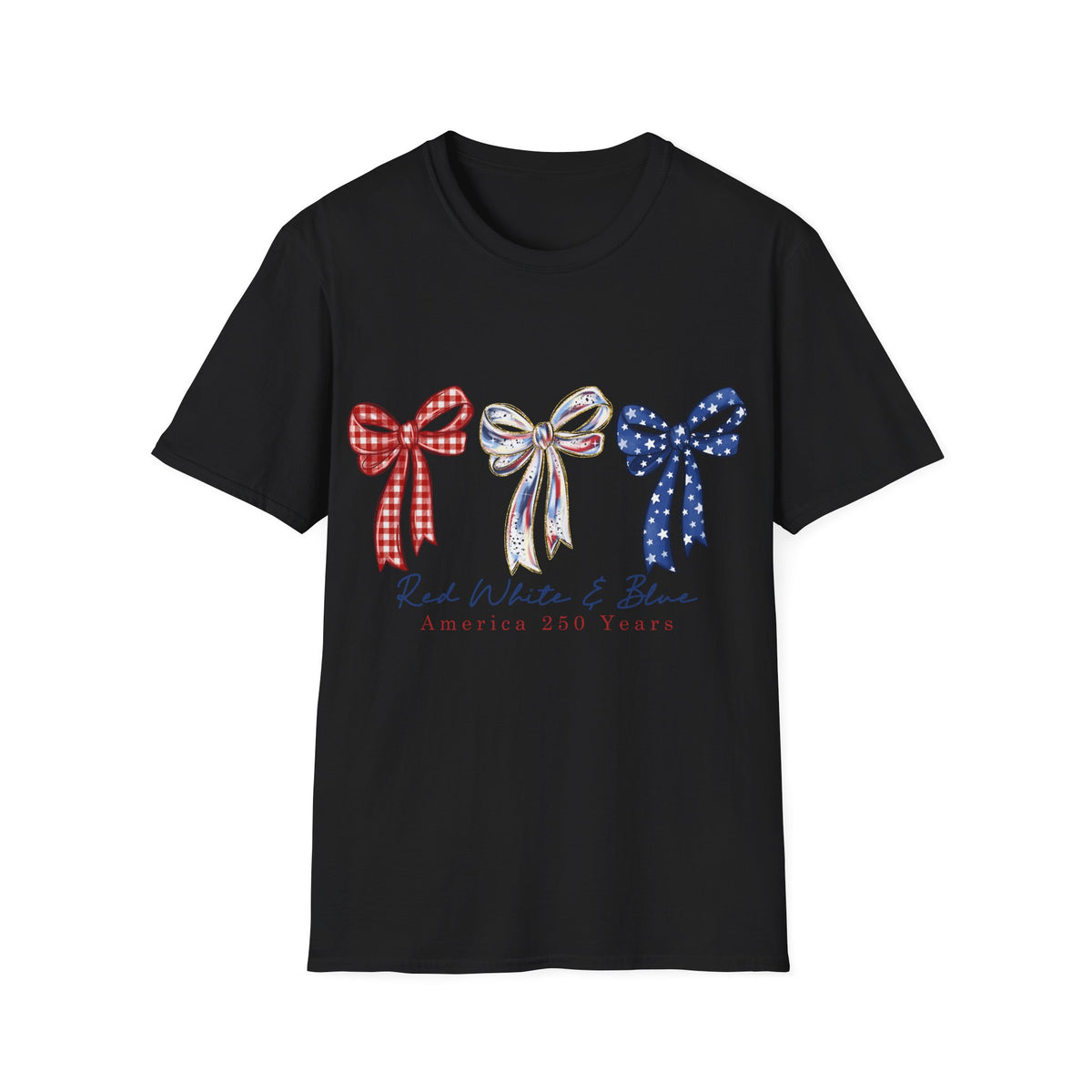 Patriotic Red White & Blue Bow T-Shirt