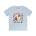 Kids Tee — "Too Cute to Spook" Halloween Ghost Shirt