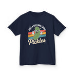 Kids Tee - "Just A Boy Who Loves Pickles" Retro Pickle Graphic