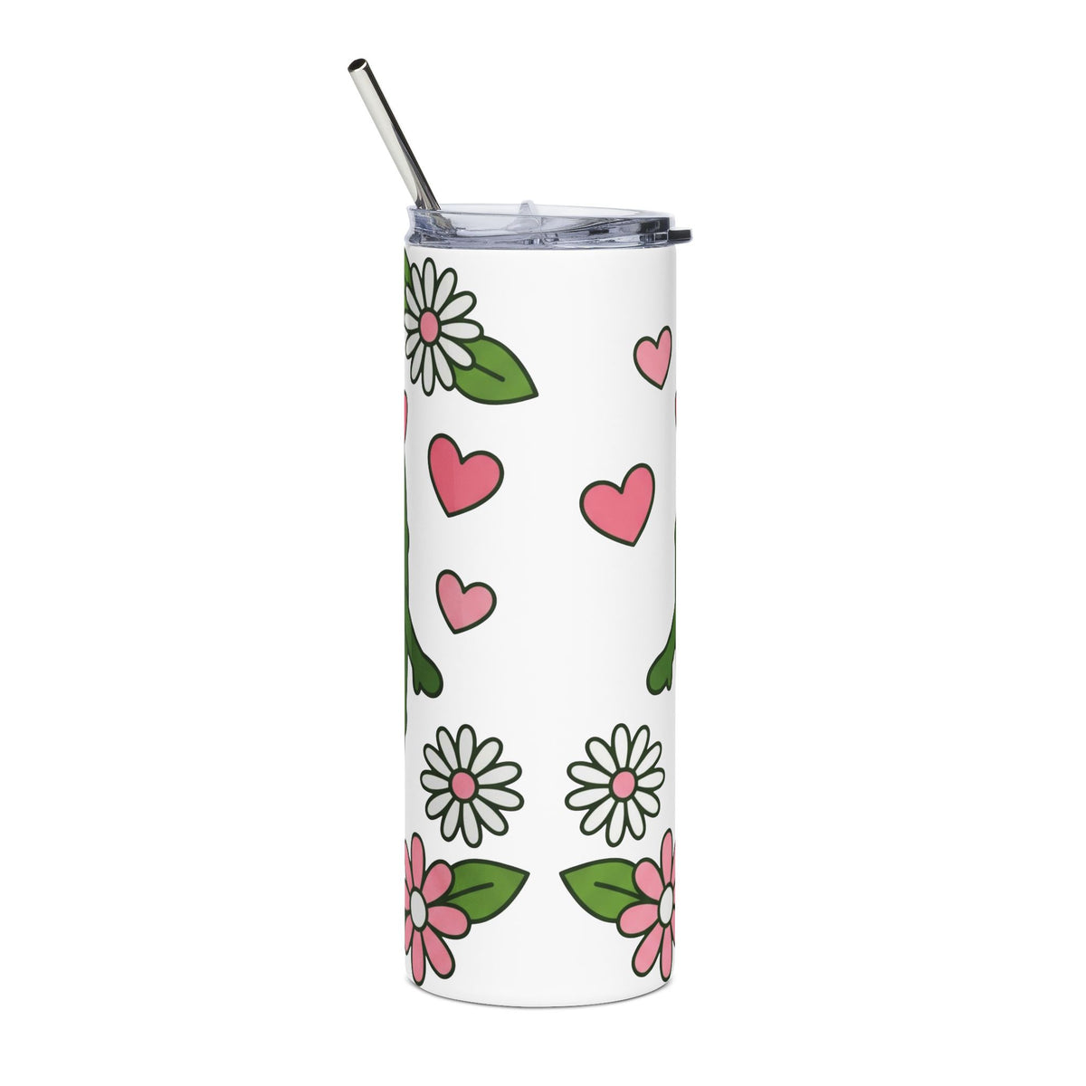 Cute Pickle Couple 20oz Stainless Tumbler — Kawaii Pickle Love Travel Cup