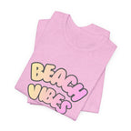 Beach Vibes T-Shirt — Pastel Retro Graphic Tee