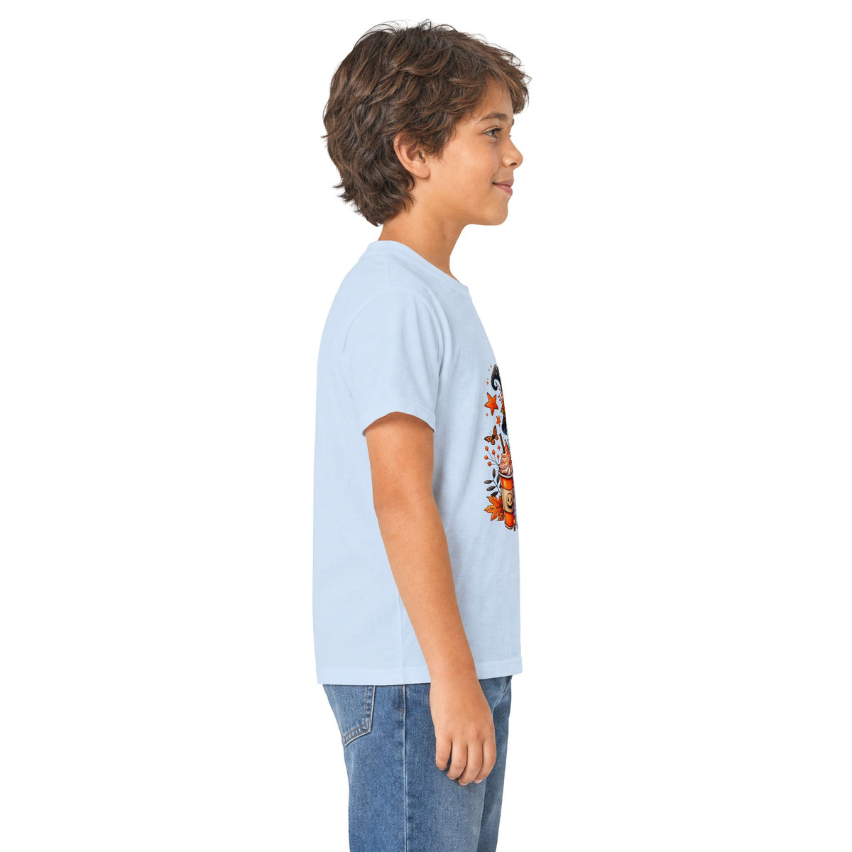 Kids Halloween Tee — "Spooky, Spice & Everything Nice" Ghost Pumpkin Shirt