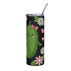 Cute Pickle Couple 20oz Stainless Tumbler — Kawaii Pickle Love Travel Cup