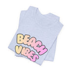 Beach Vibes T-Shirt — Pastel Retro Graphic Tee