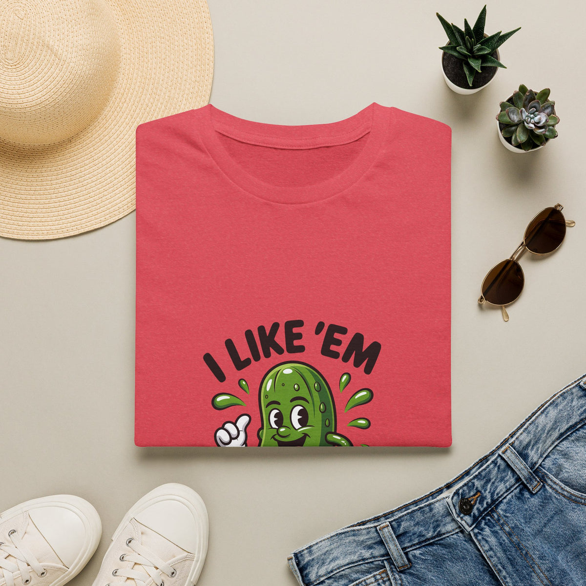 I Like 'Em Pickle T-Shirt — Cute Cartoon Pickle Graphic Tee