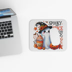 Spooky and Spice Mouse Pad — Cute Halloween Ghost Pumpkin Design