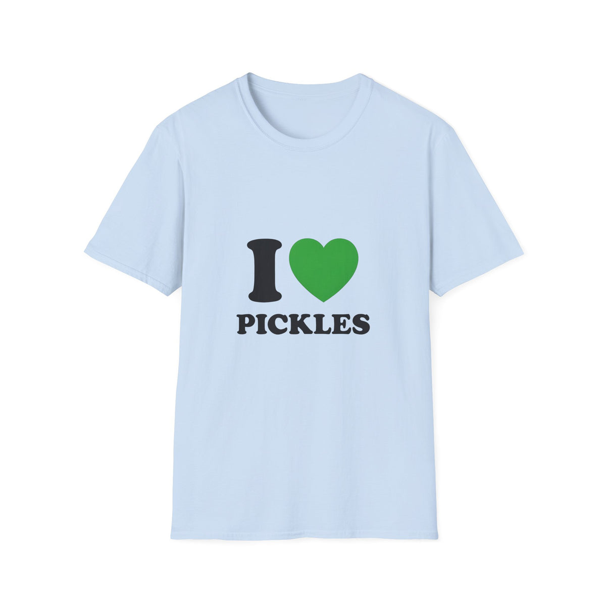 T-Shirt — "I  Pickles" Graphic Tee (Green Heart)