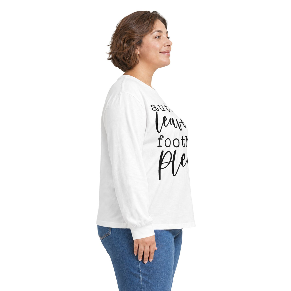 Autumn Leaves & Football Please Long Sleeve Tee