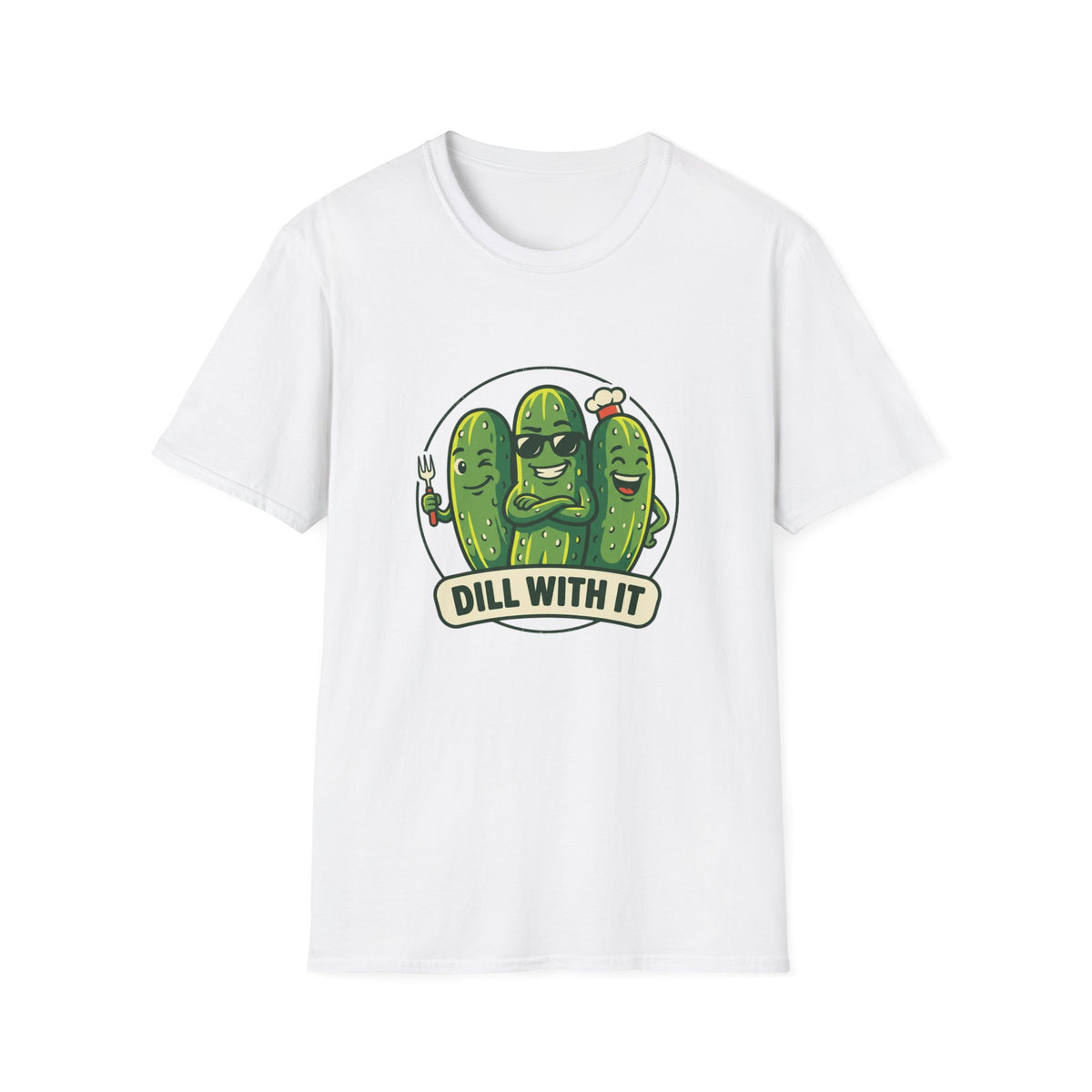 Dill With It T-Shirt — Funny Pickle Graphic Tee