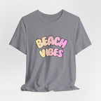 Beach Vibes T-Shirt — Pastel Retro Graphic Tee