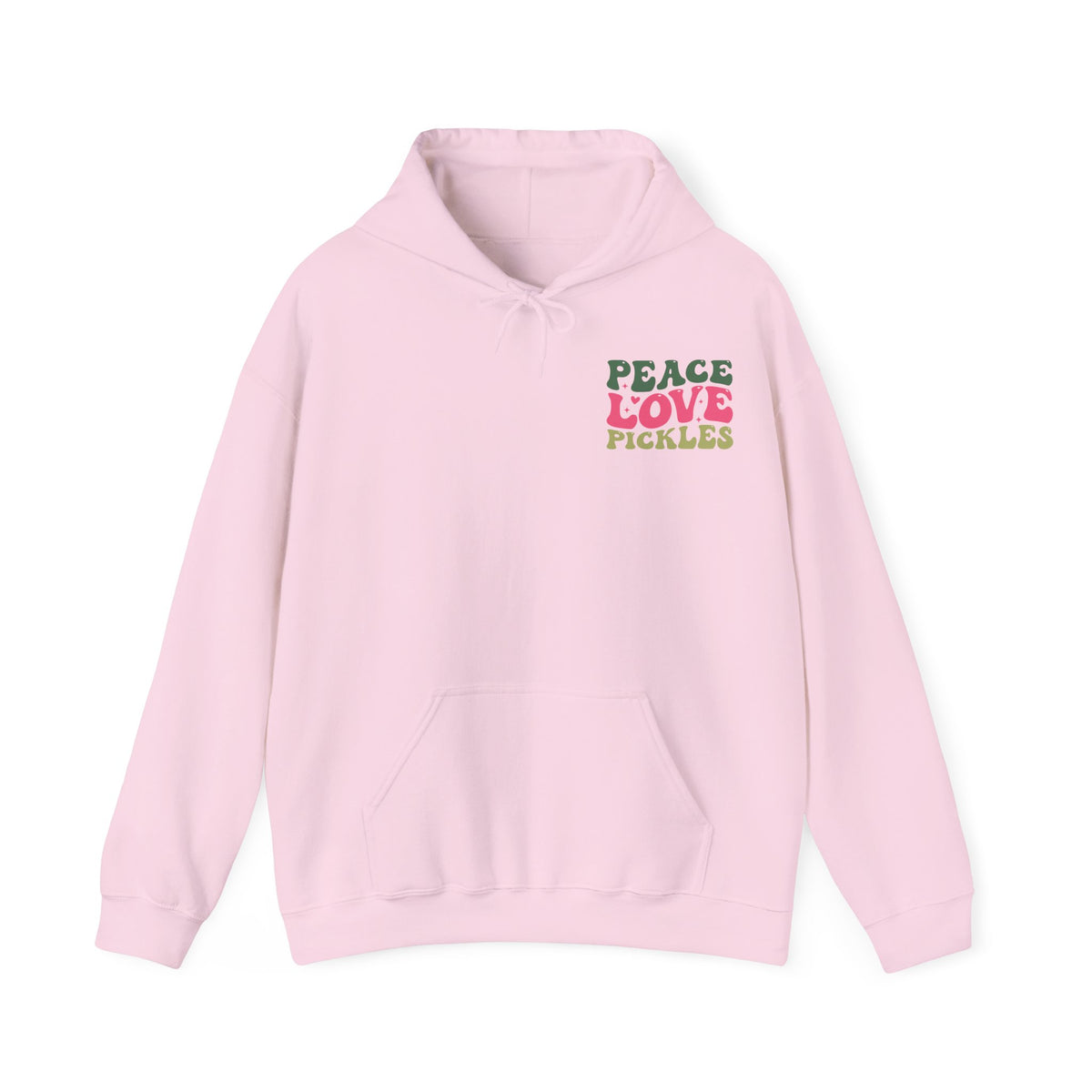 Peace Love Pickles Hoodie — Retro Groovy Graphic Hoodie