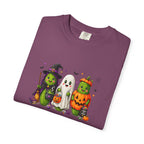 Halloween Trio T-Shirt — Cute Witch, Ghost & Pumpkin Costume Tee