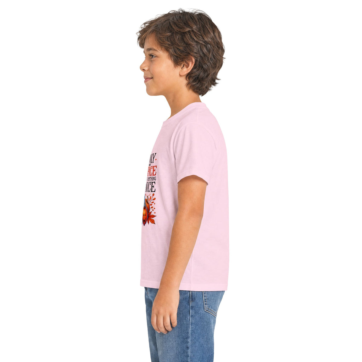 Kids Halloween Tee — "Spooky, Spice & Everything Nice" Ghost Pumpkin Shirt
