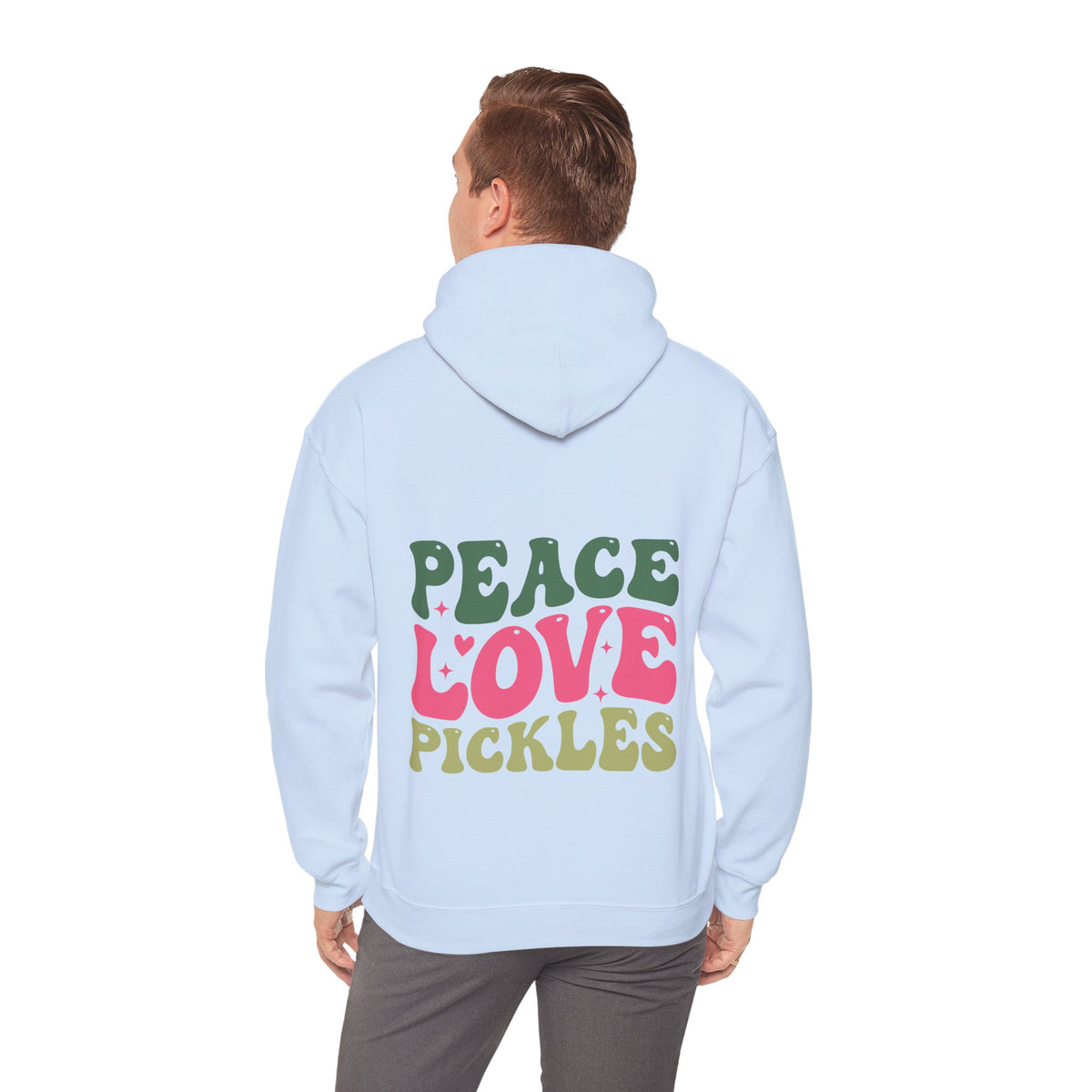 Peace Love Pickles Hoodie — Retro Groovy Graphic Hoodie