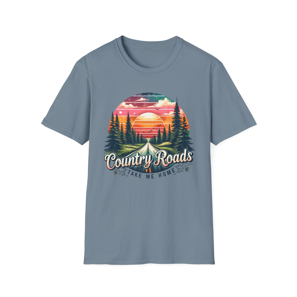 Unisex Soft Style Adult Tee - Country Roads