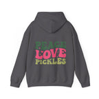 Peace Love Pickles Hoodie — Retro Groovy Graphic Hoodie