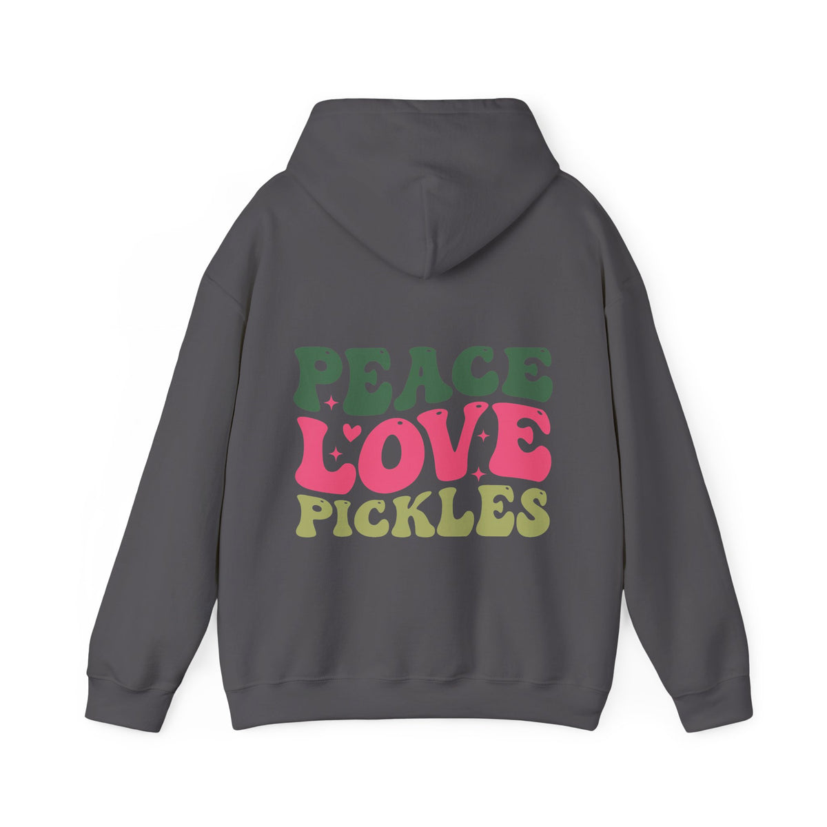 Peace Love Pickles Hoodie — Retro Groovy Graphic Hoodie