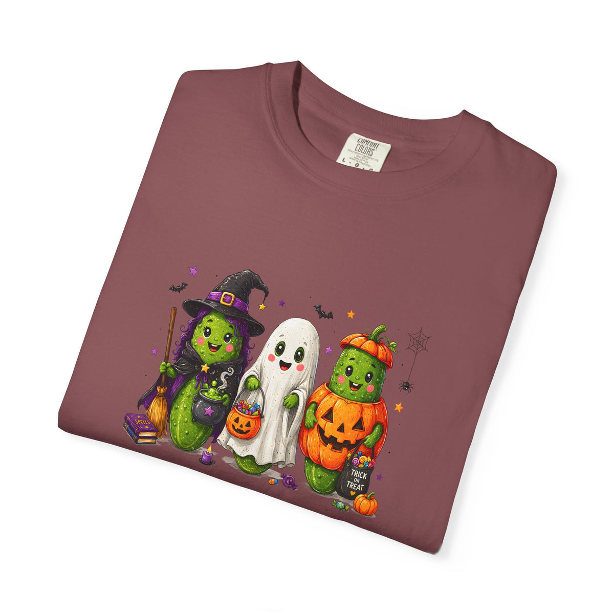 Halloween Trio T-Shirt — Cute Witch, Ghost & Pumpkin Costume Tee