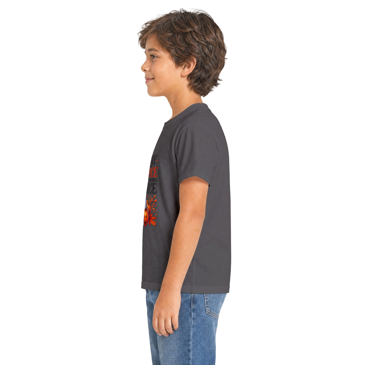 Kids Halloween Tee — "Spooky, Spice & Everything Nice" Ghost Pumpkin Shirt