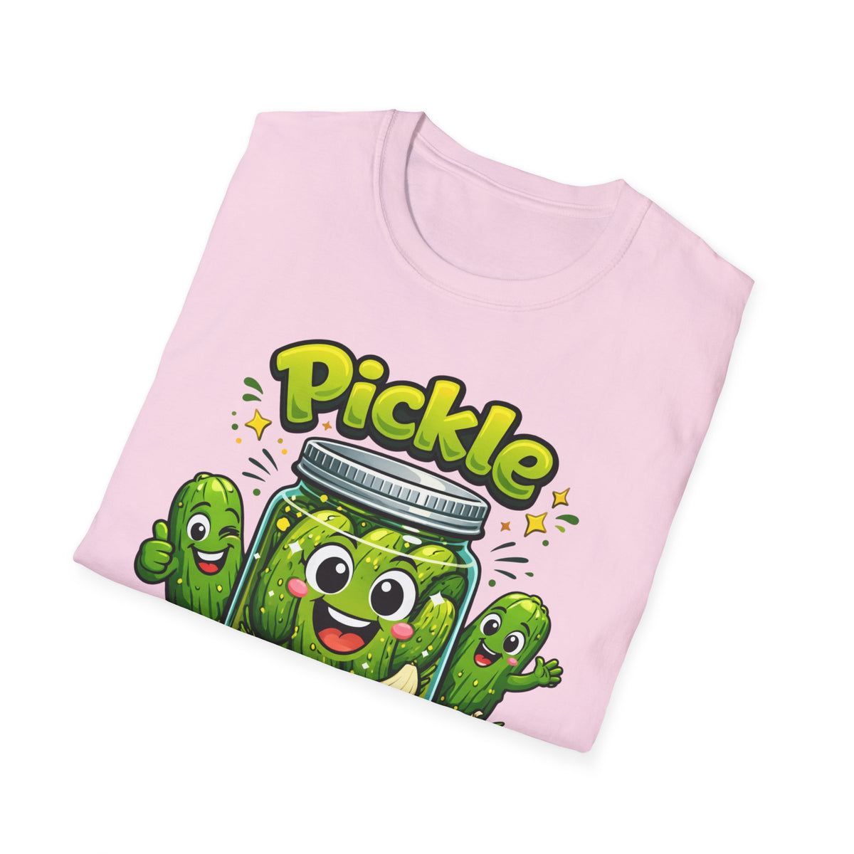 Pickle Time T-Shirt — Cute Cartoon Pickle Jar Graphic Tee
