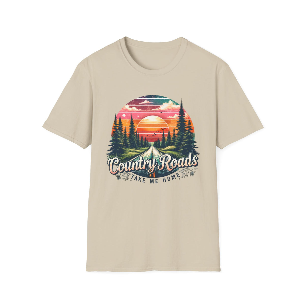 Unisex Soft Style Adult Tee - Country Roads