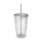 Summer Vibes Tumbler — 16oz Sunsplash Drink Tumbler with Straw