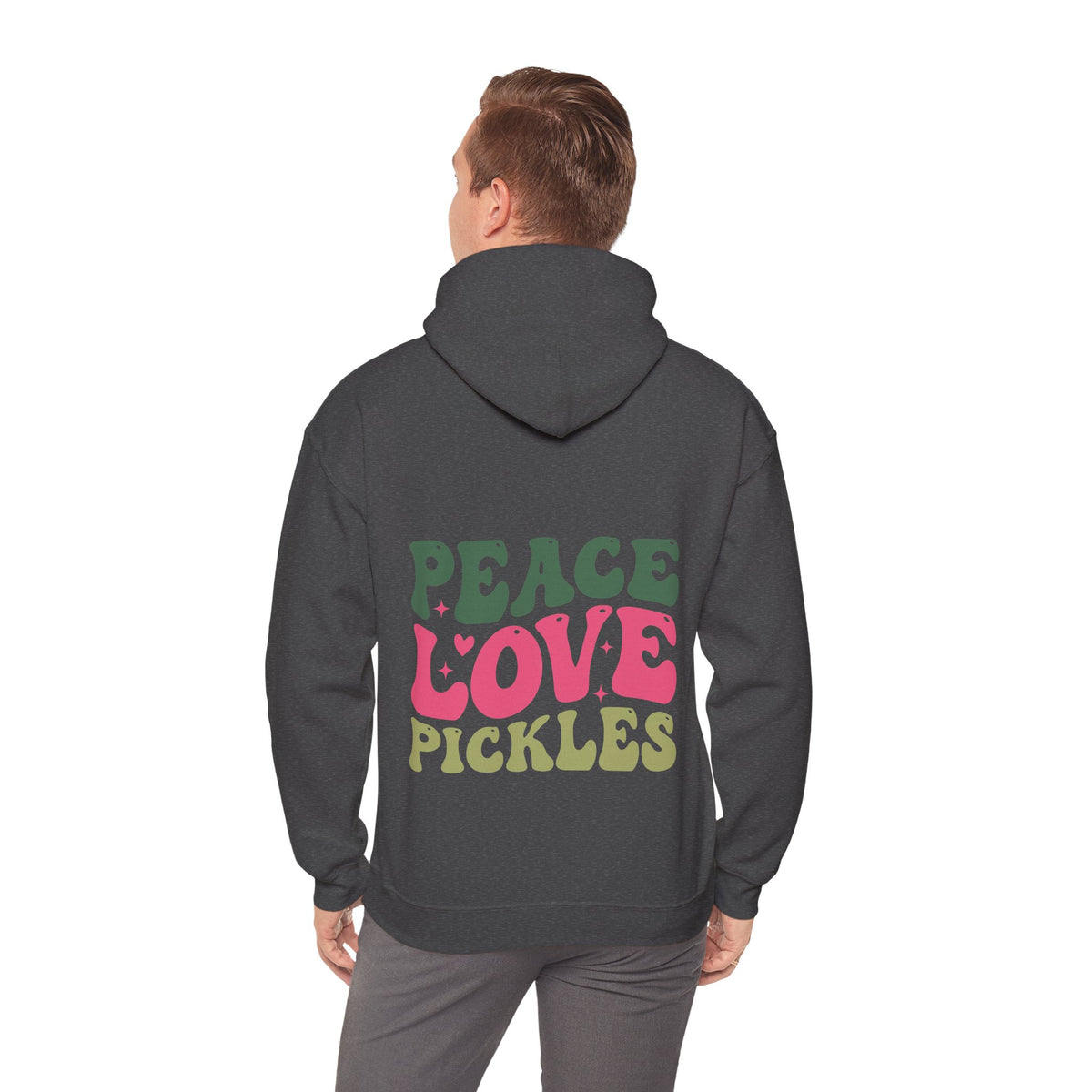Peace Love Pickles Hoodie — Retro Groovy Graphic Hoodie