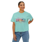Summer Vibe Boxy Tee — "Take Me Where Summer Never Ends"