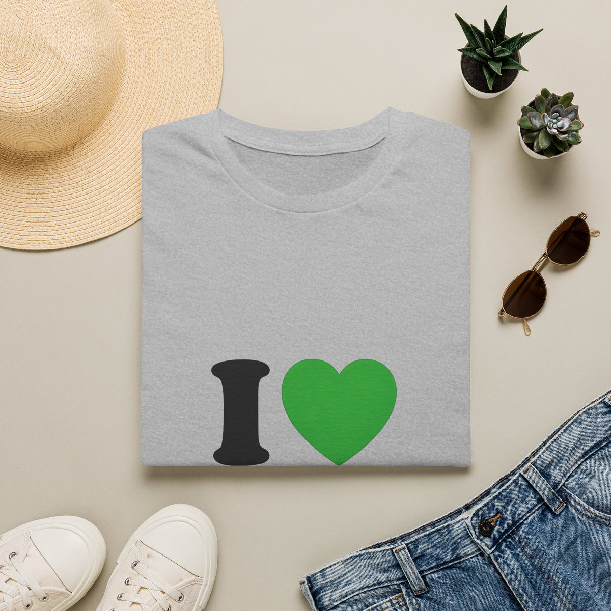 T-Shirt — "I  Pickles" Graphic Tee (Green Heart)