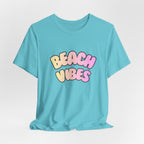Beach Vibes T-Shirt — Pastel Retro Graphic Tee