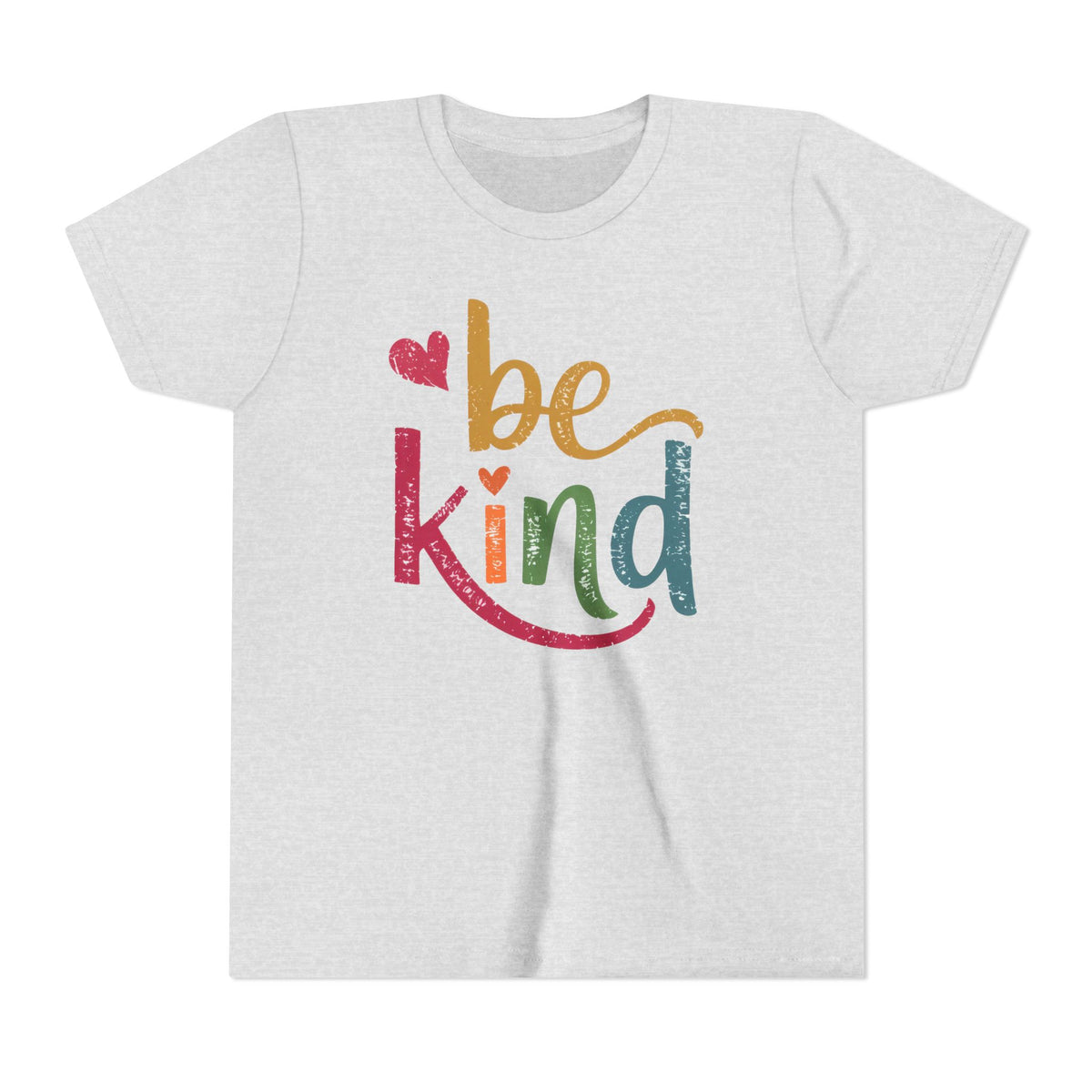 Kids Tee — 'Be Kind' Colorful Heart Graphic