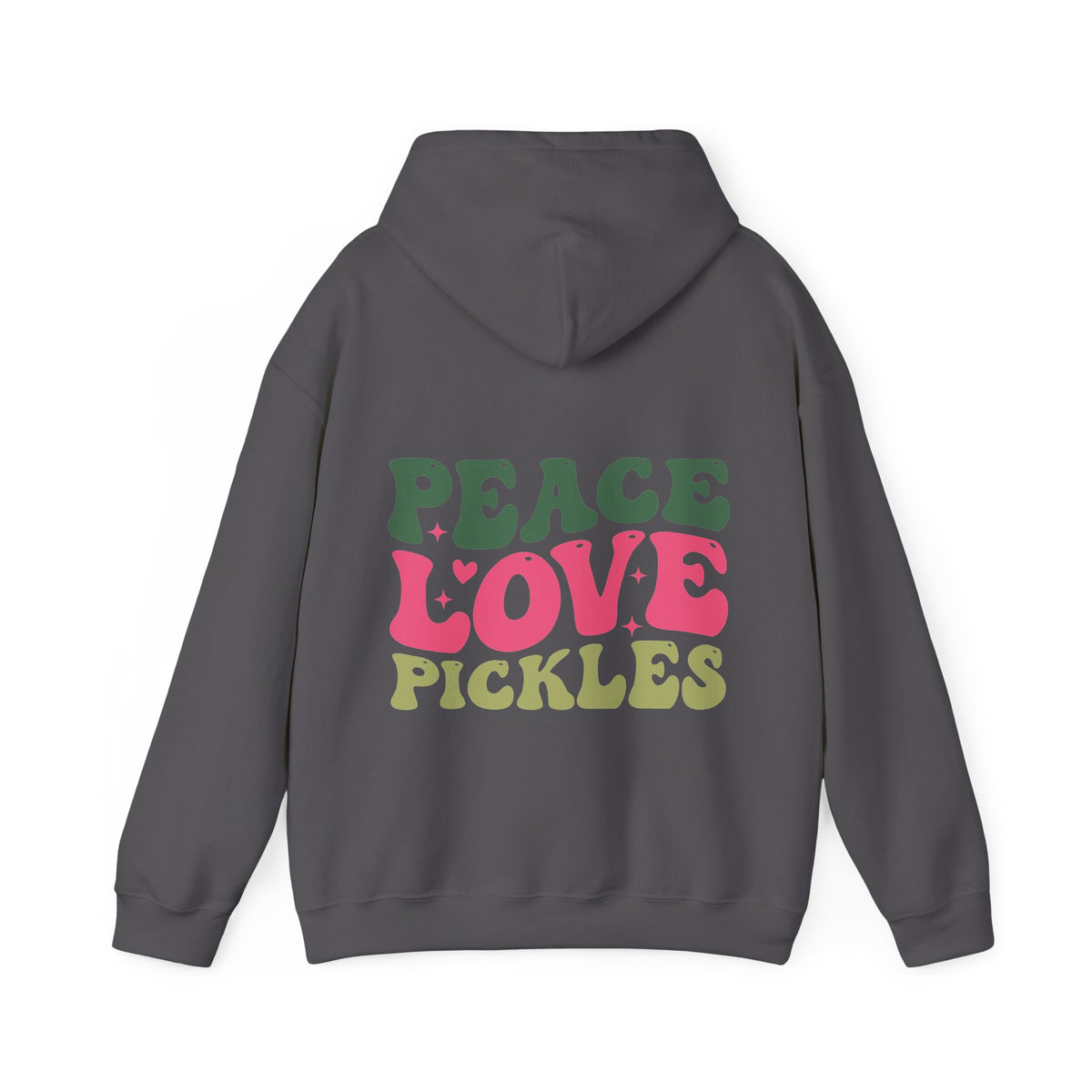 Peace Love Pickles Hoodie — Retro Groovy Graphic Hoodie