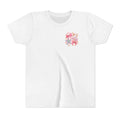 Kids Tee — Pink Seashell & Starfish Bow Graphic Shirt - Front and Back