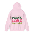 Peace Love Pickles Hoodie — Retro Groovy Graphic Hoodie