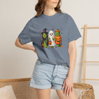 Halloween Trio T-Shirt — Cute Witch, Ghost & Pumpkin Costume Tee