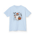 Kids Halloween Ghost Tee - Cute Pumpkin & Candy Corn Costume
