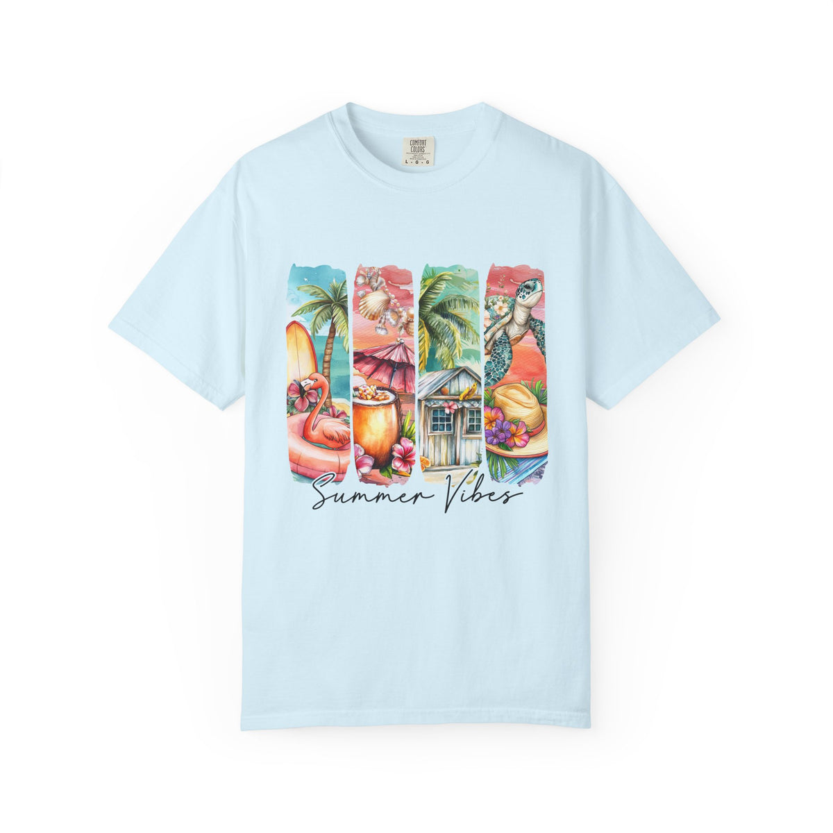 Summer Vibes T-Shirt — Tropical Beach Graphic Tee