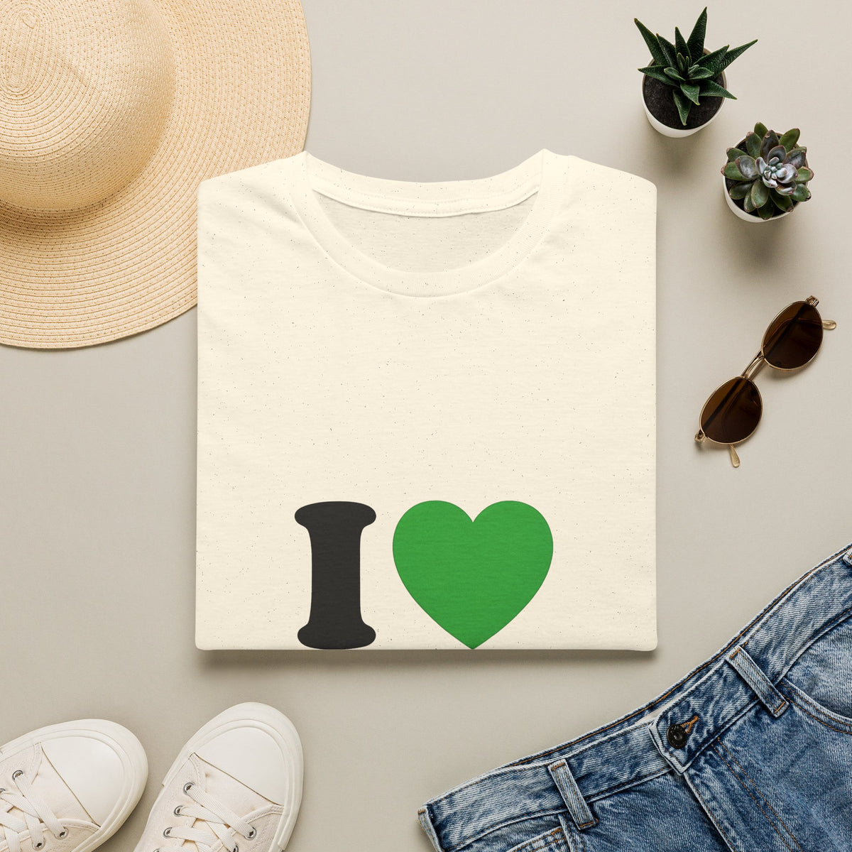 T-Shirt — "I  Pickles" Graphic Tee (Green Heart)