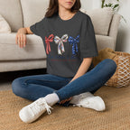 Patriotic Red White & Blue Bow T-Shirt