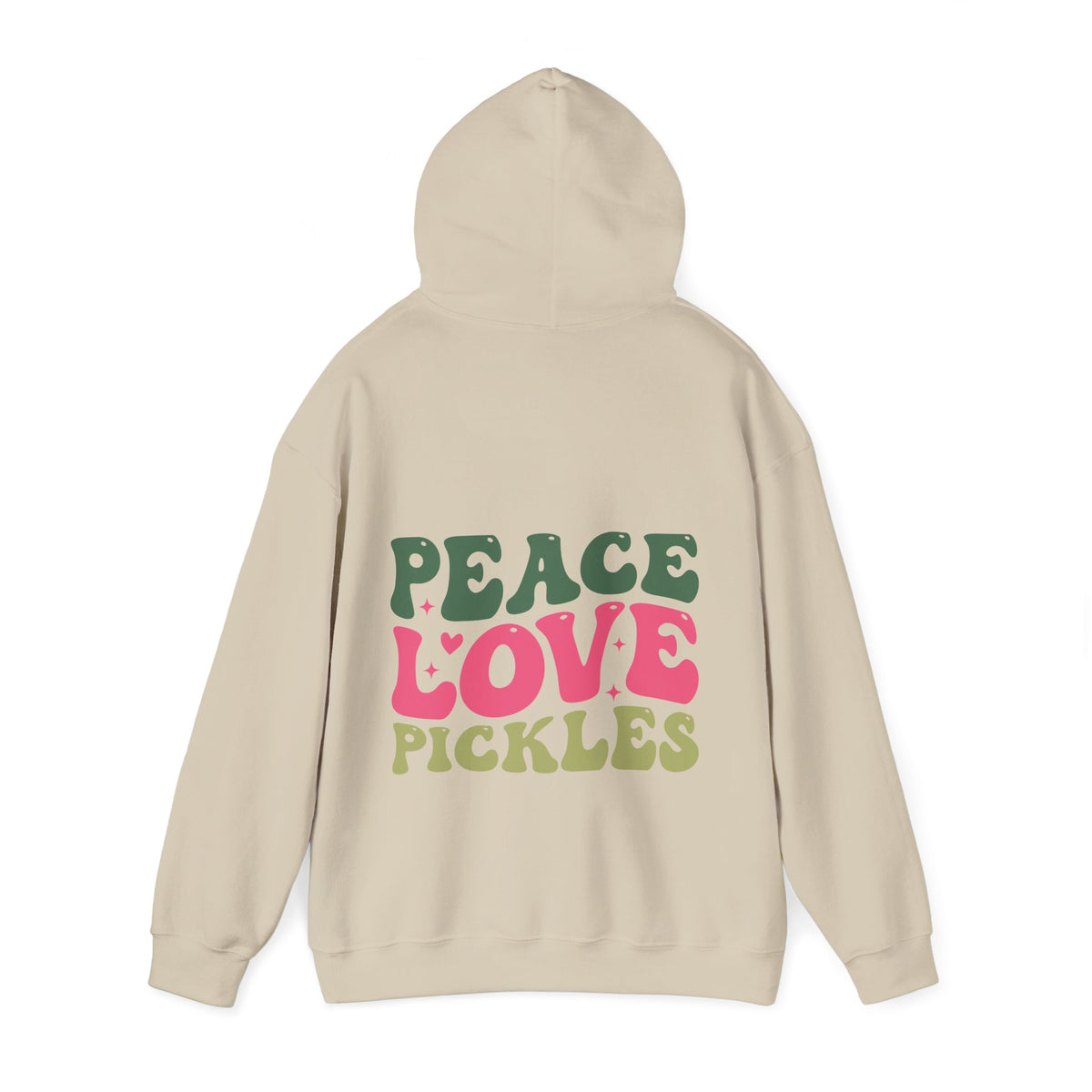 Peace Love Pickles Hoodie — Retro Groovy Graphic Hoodie