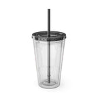 Dill With It 16oz Tumbler with Straw - Cute Pickle Gift