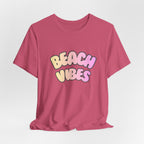 Beach Vibes T-Shirt — Pastel Retro Graphic Tee