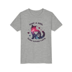 Kids Tee — "Just a Girl Who Loves Cats" Galaxy Cat Kids T‑Shirt