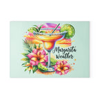 Glass Cutting Board — Margarita Weather Tropical Cocktail Design